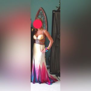Jasz Couture watercolor prom dress